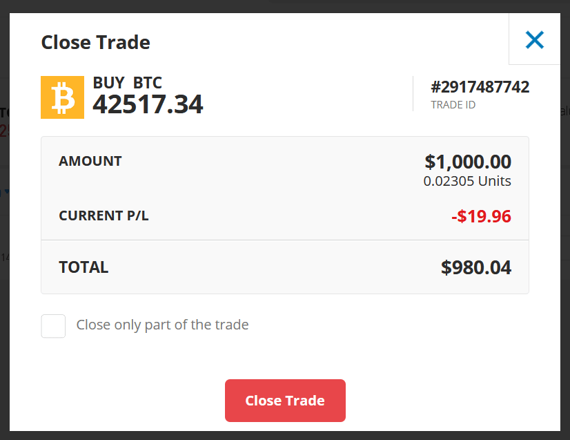 example of sell order on etoro